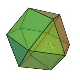 The cuboctahedron rotating — the original animation from the 2008 post